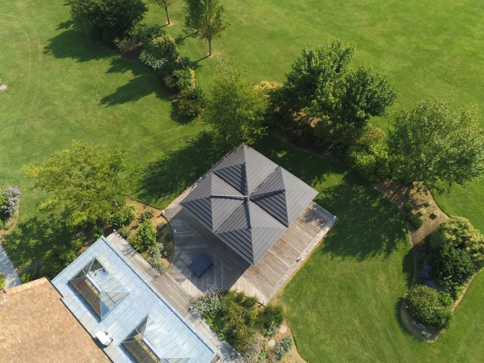 Parasol Quadrifoglio vue de haut