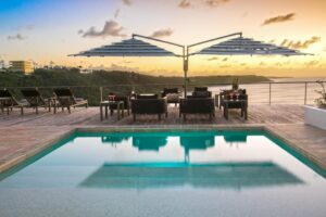 double parasol en inox giglio evolution terrasse de piscine