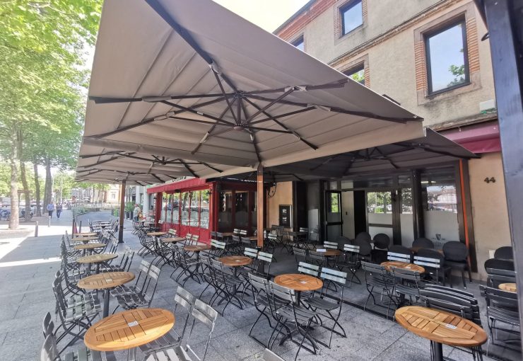 Parasols quadrifoglio grande terrasse