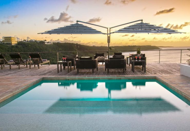 double parasol en inox giglio evolution terrasse de piscine