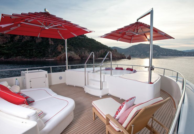 evolution parasol luxe rouge yachting line